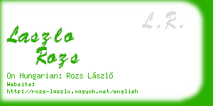 laszlo rozs business card