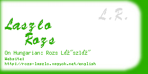 laszlo rozs business card